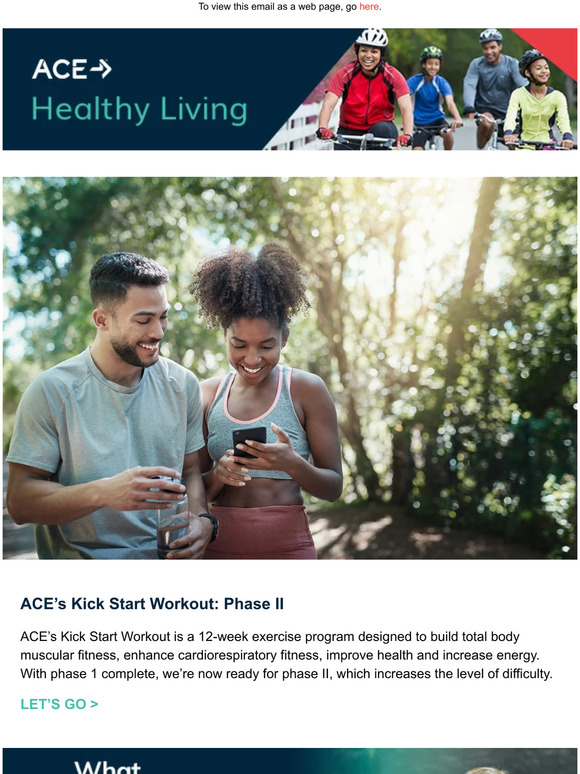 American Council On Exercise: ACE Healthy Living | ACE’S Kick Start ...