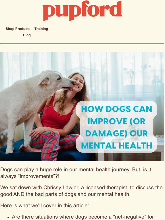 Pupford: [article] How Dogs Can Improve (or Damage 😬) Our Mental Health ...