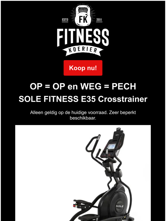 Sole E35 Crosstrainer - Weg is Pech! Voor maar 1595,-