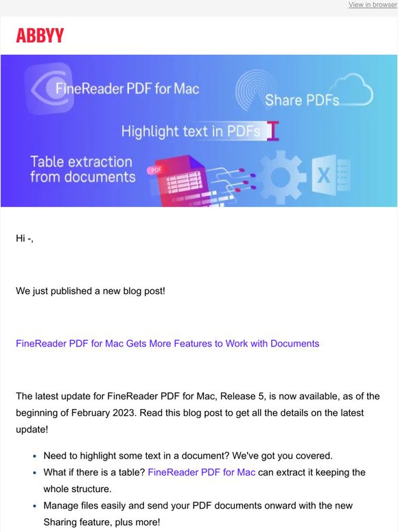 FineReader Blog — FineReader PDF for Mac Gets More Features to Work with Documents