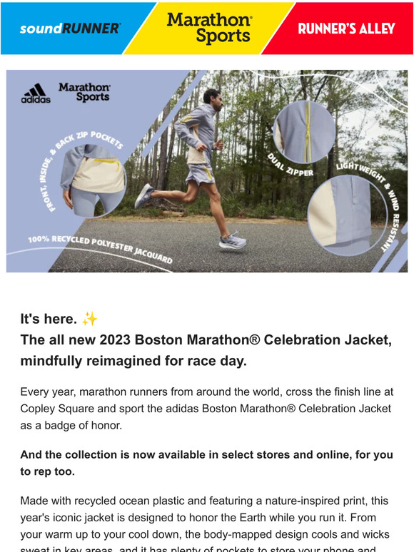 Marathon Sports Boston Marathon® 2023 Jacket Launch Milled