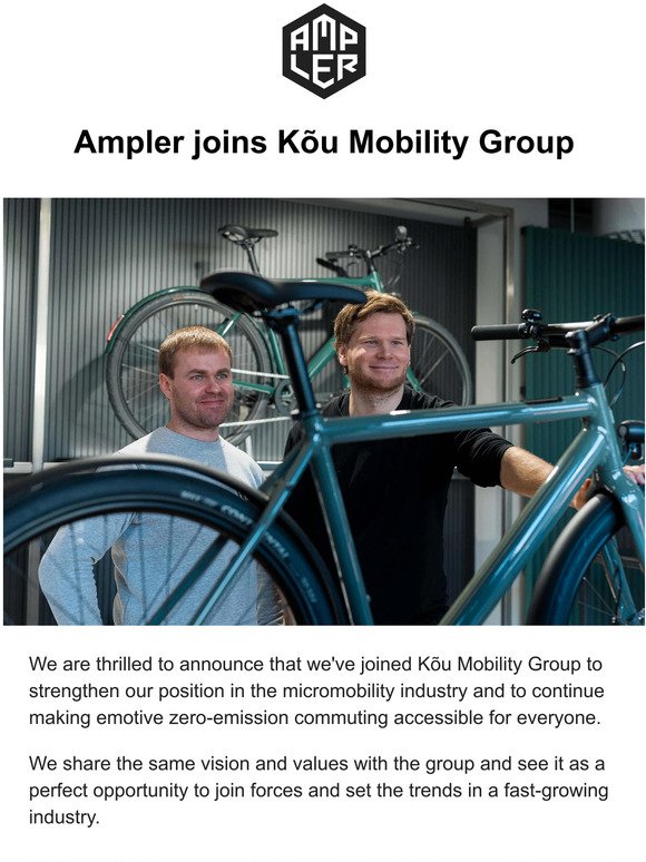 Ampler joins Kõu Mobility Group