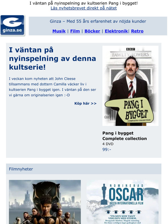 Pang i bygget - I väntan på nyinspelning | Filmnyheter från Ginza