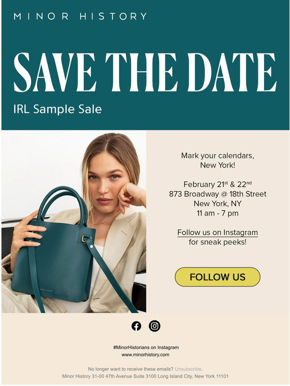 Minor History: NYC SAMPLE SALE 🤍 | Milled
