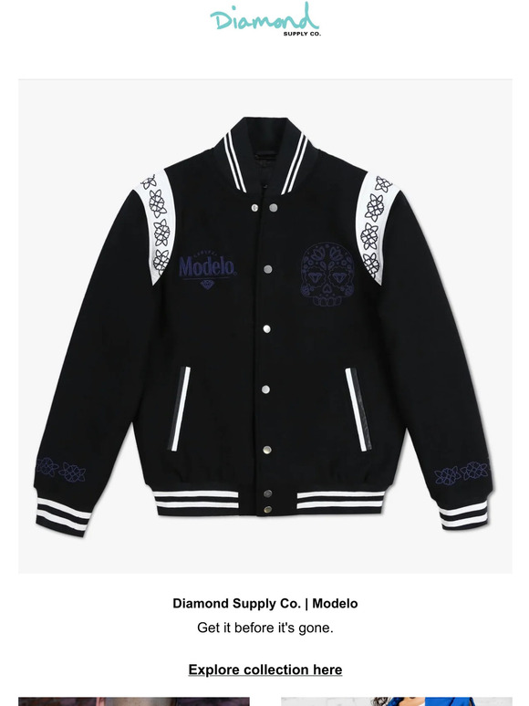 Diamond supply hotsell co varsity jacket