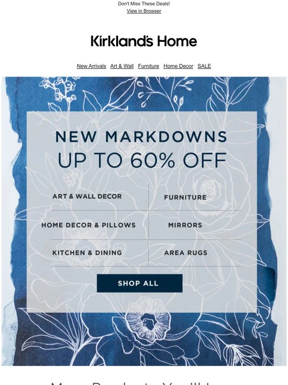 *New Markdowns* Up to 60% OFF!