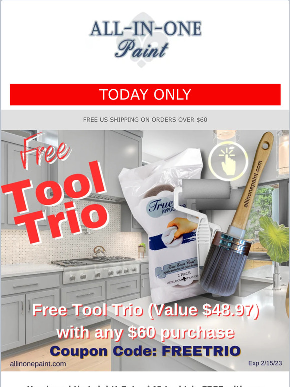 Heirloom Traditions Paint (US) Get a 49 Tool Trio FREE from ALLIN