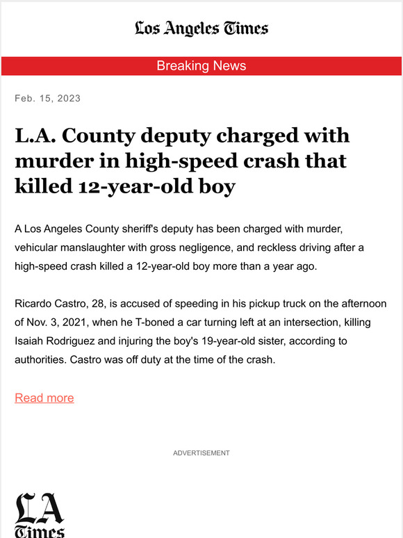 Los Angeles Times: Breaking News: L.A. County Deputy Charged With ...