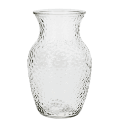 Floral Garden Hammered Glass Vase, 7.4-in.