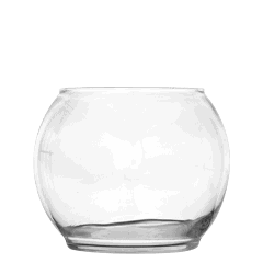 Clear Round Glass Floral Bowls, 4.875 in.