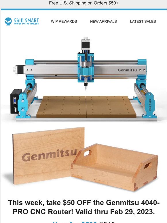 For a limited time: $50 OFF Genmitsu 4040-PRO!