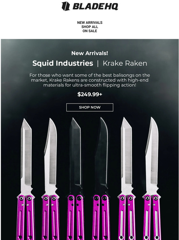 Blade HQ Source New Squid Industries Krake Rakens! Milled