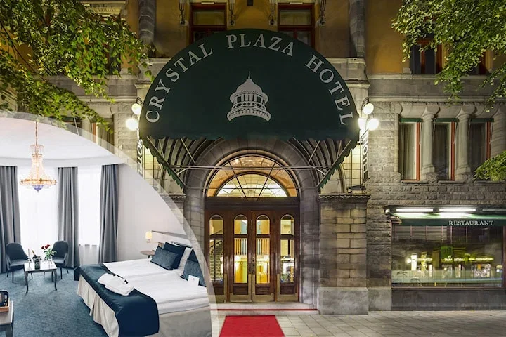 En natt för 2 på Crystal Plaza Hotel inkl. frukost vid Stureplan