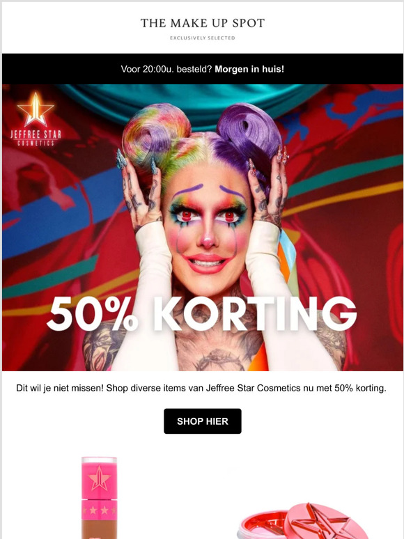 50% korting op Jeffree Star Cosmetics 🤑