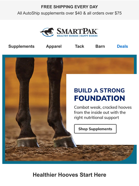 SmartPak Equine Healthier Hooves Start Here Milled