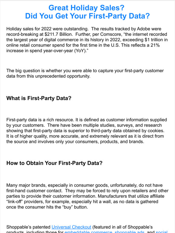 Did Your Holiday Sales Provide First-Party Data; New TikTok Partnership