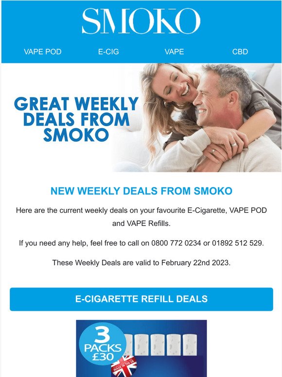 , Your SMOKO Weekly Deals