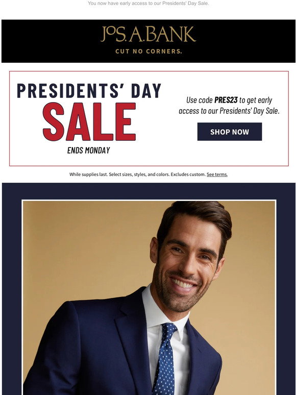 Jos. A. Bank: Guess what? You're in. | Milled