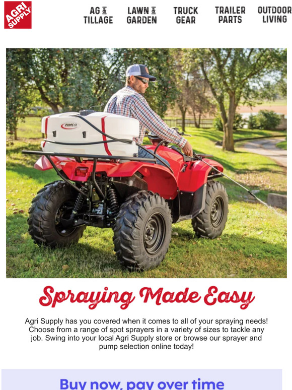 Spraying Made Easy with Agri Supply! Milled