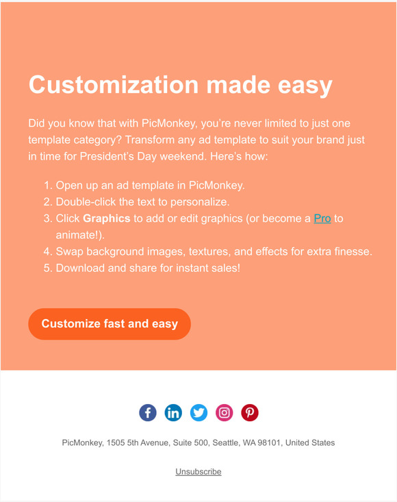 Quick Tip: Transform Any PicMonkey Ad Template for President’s Day!