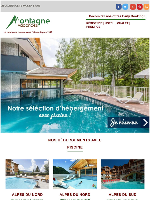 Réservez tôt et bénéficiez des offres Early Booking