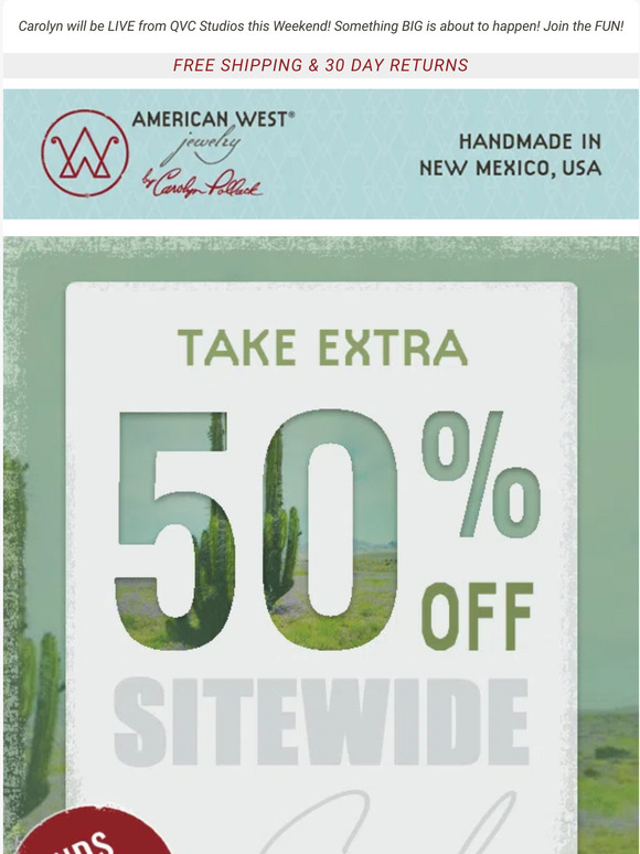 Giddy-Up! 🐎 The 50% Off SITEWIDE & Carolyn's 60% OFF Sales END Tonight!