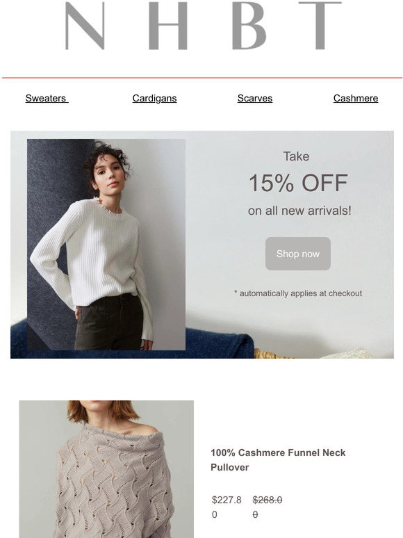 Take a 15% Off All New Arrivals!