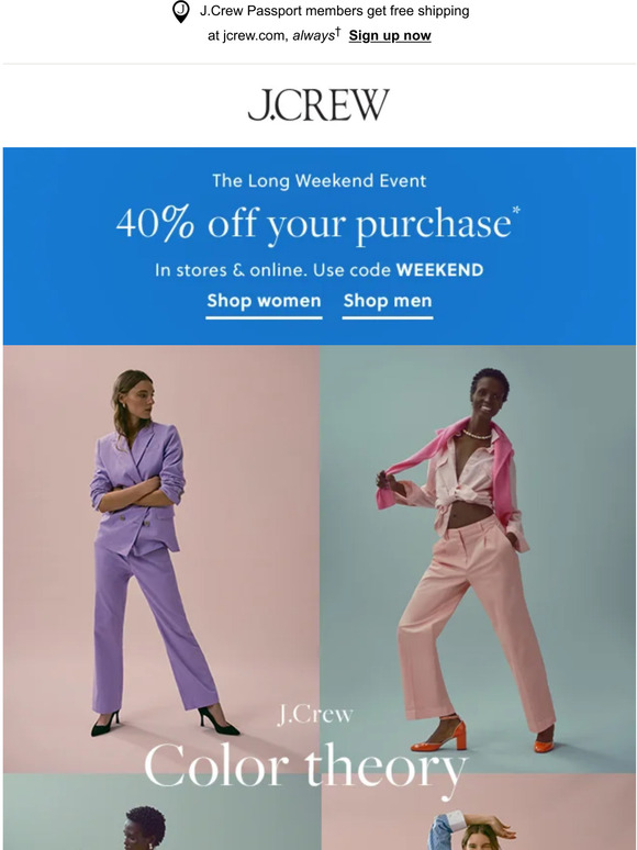 J.Crew The new colorful classics Milled