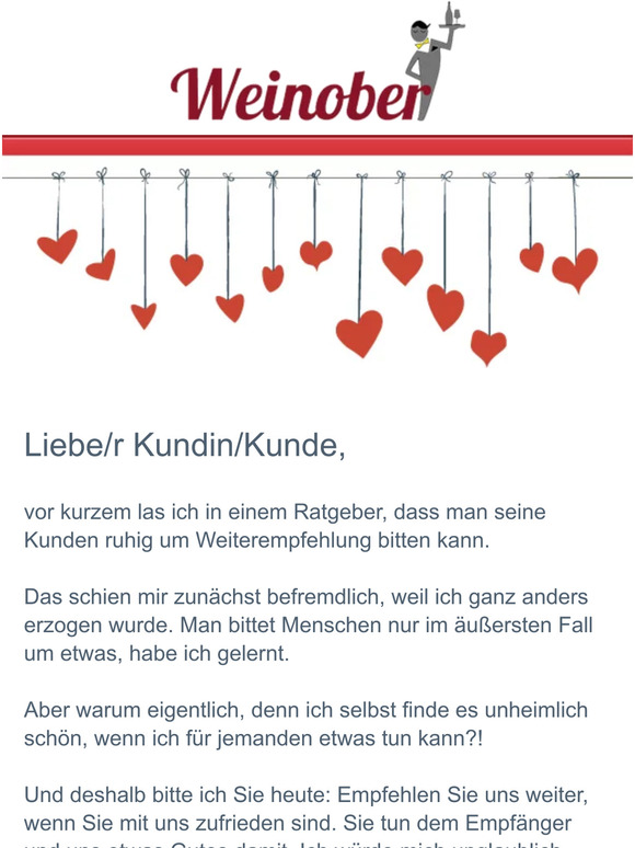 Vielen Dank für Ihre Empfehlung! ❤️
