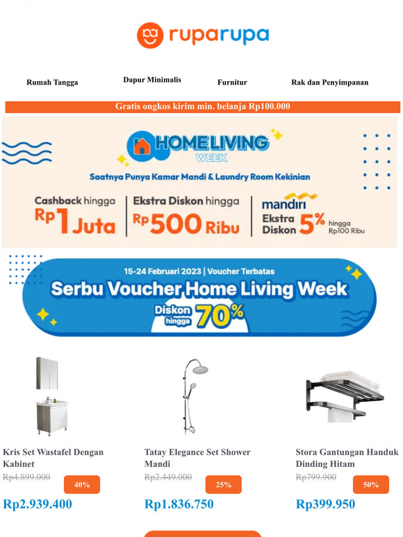 🏡 Home Living Week 70% OFF