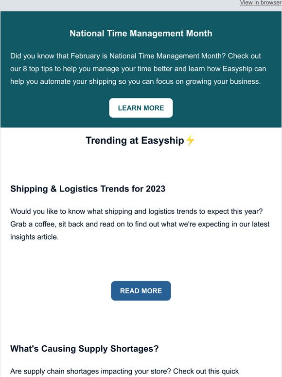 8 time management tips and shipping trends coming in 2023 
