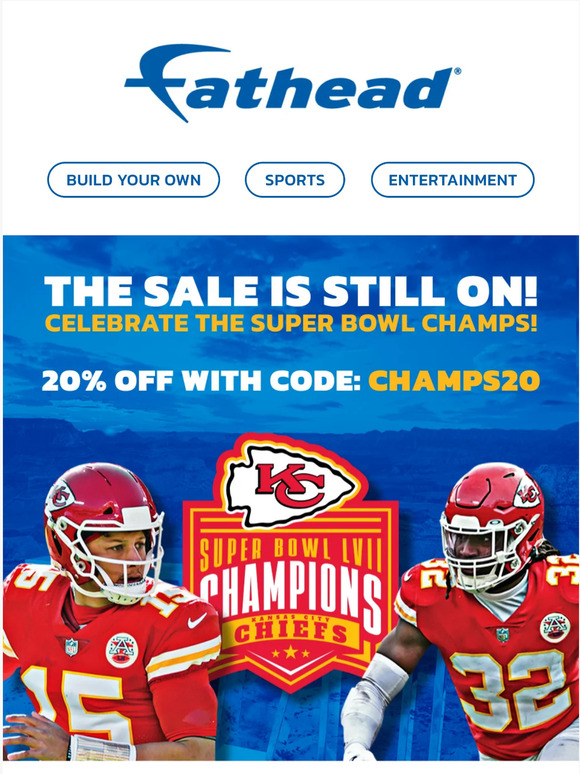 Kansas City Chiefs Fathead Super Bowl LIV Champions Mural