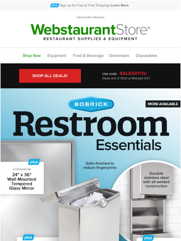 The WEBstaurant Store SALES you'll love Milled