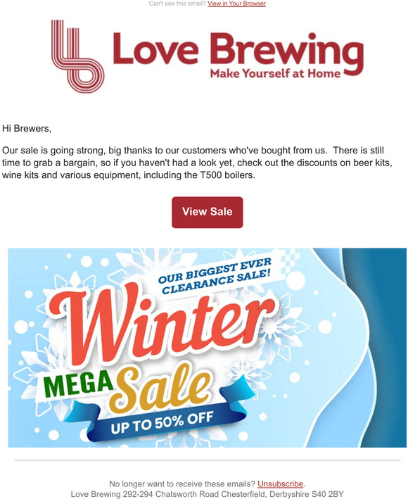 Home Brew Mega Sale