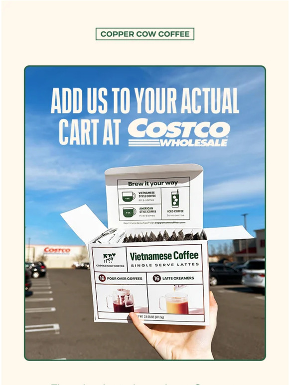 Copper Cow Coffee Meet you at Costco? Milled