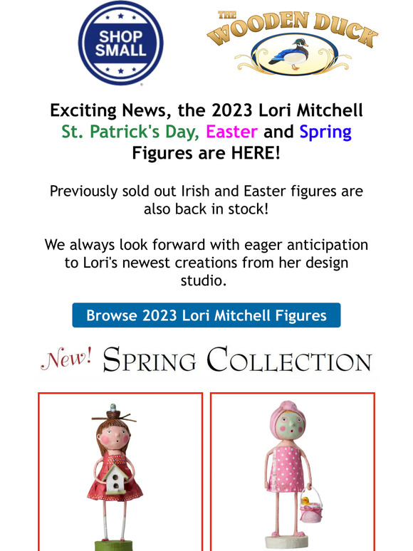 🐰 Just IN! Lori Mitchell NEW Irish, Spring and Easter Figures Available NOW! 🍀  ﻿ ﻿  ​