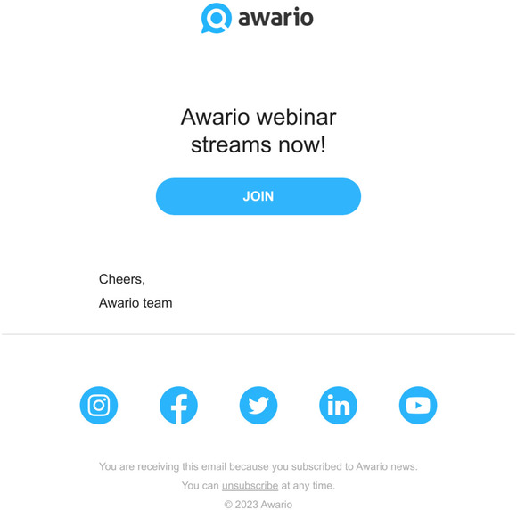 Awario Webinar streams now