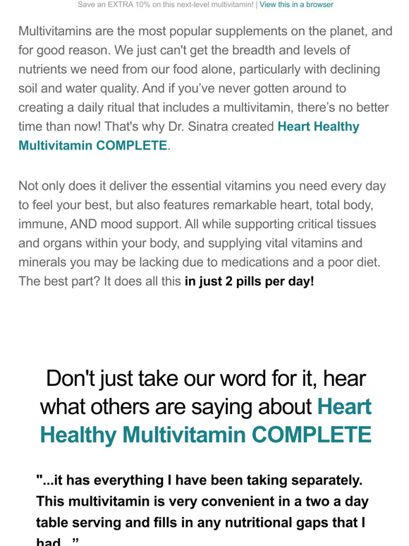 Healthy Directions INSIDE COMPLETE multivitamin support for heart, body, and more! Milled