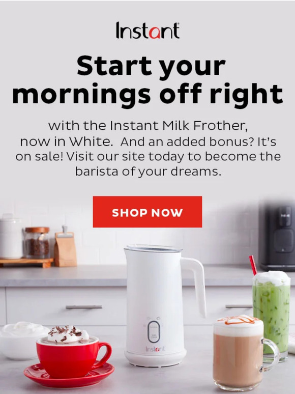 Instant Brands A NEW color! The Instant Milk Frother, now in white! 🤍