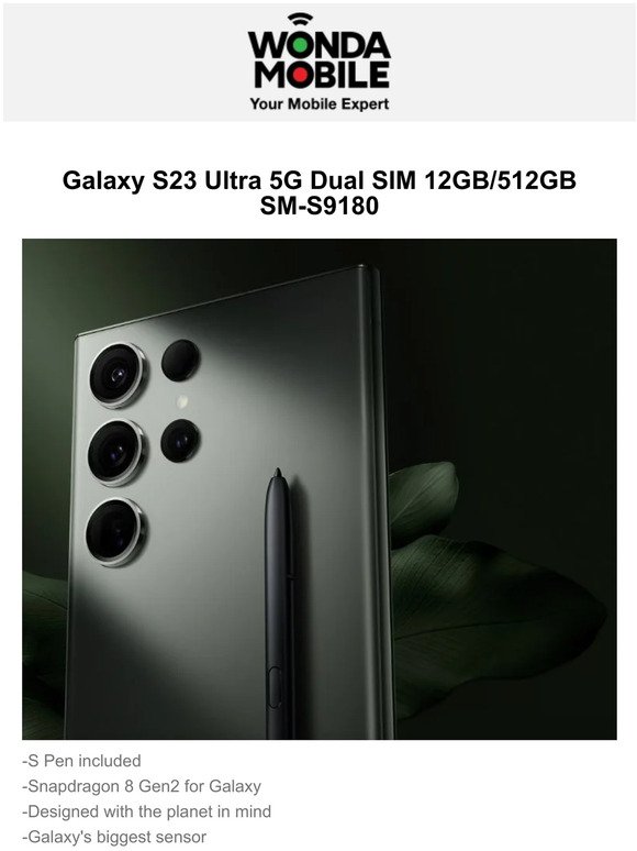 Galaxy S23 Ultra 5G Dual Sim SM-S9180 12GB/512GB 👍Pre-order