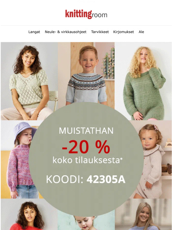 Huipputarjous! -20 % koko tilauksesta