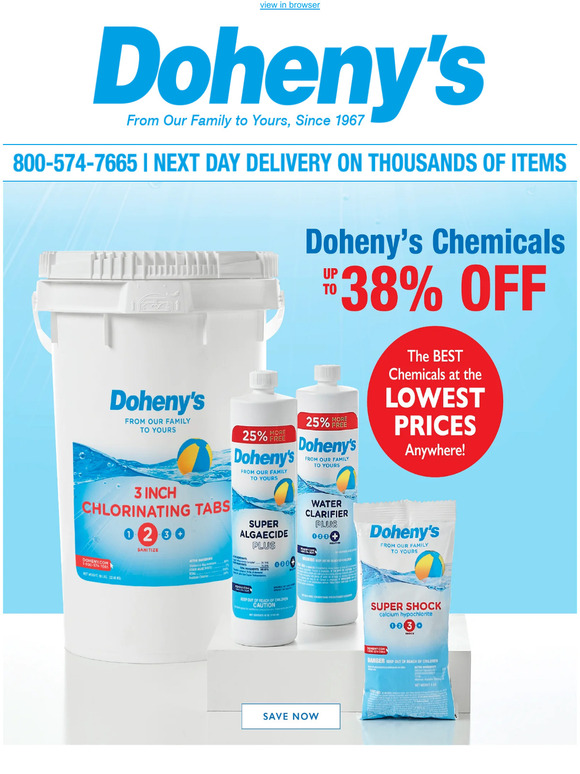 Doheny's Water Warehouse Dreaming about pool season? Be ready with pro