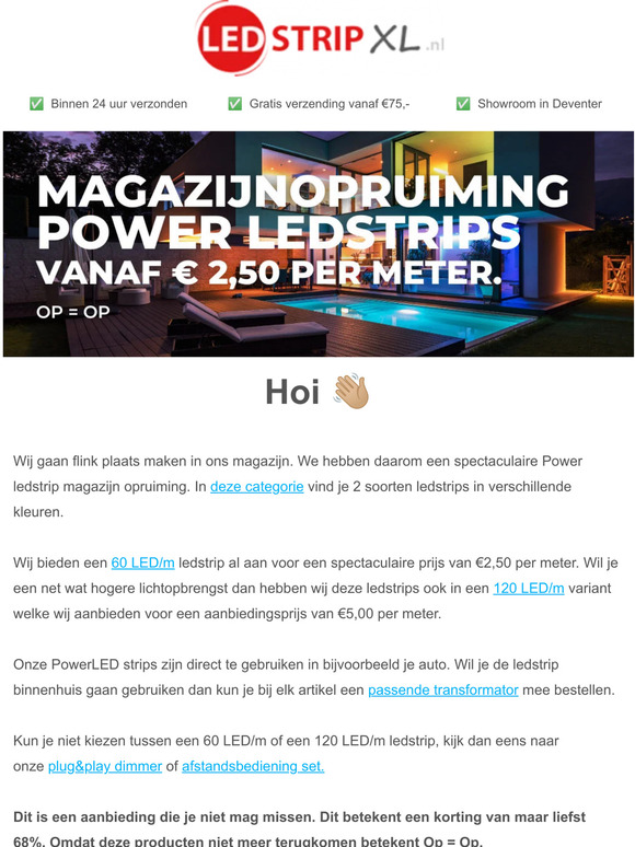 PowerLED's magazijn uitverkoop 💰️