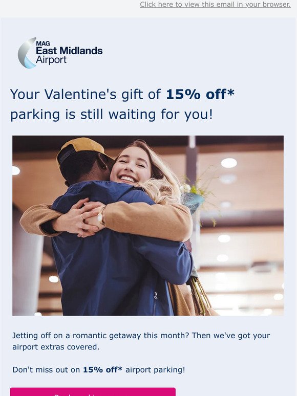 There's still time to get 15% off* parking!