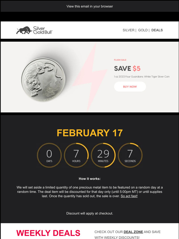 Silver Gold Bull: ⚡Flash Sale: 1 oz 2023 Four Guardians: White Tiger