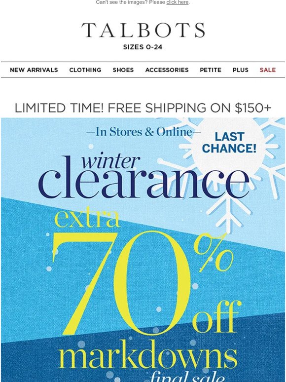 Our BEST offer! EXTRA 70% off CLEARANCE