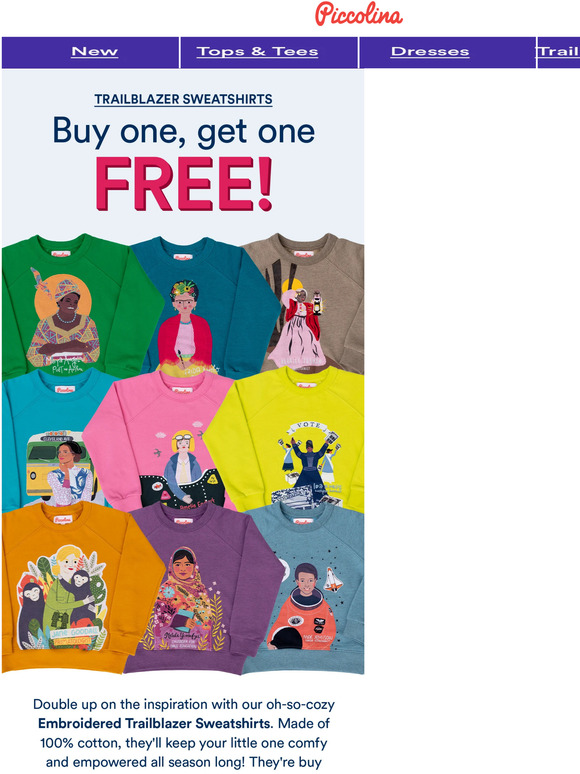Buy one, get one free: Trailblazer sweatshirts!