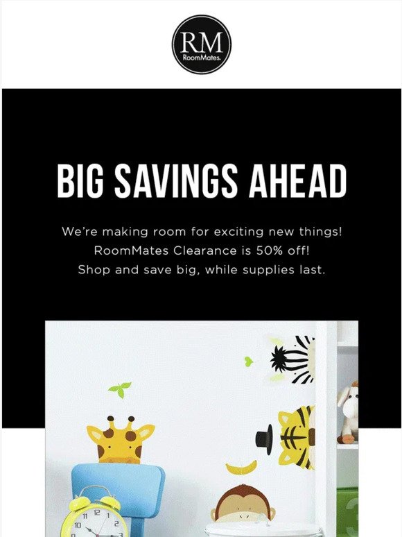 Big Savings Ahead: Clearance Items 50% off!