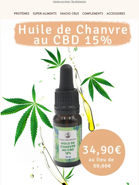 Une huile CBD 15% et c'est tout 💧