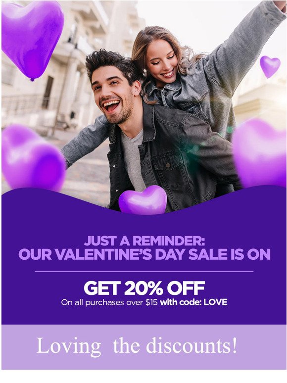 20% OFF.  All you need is LOVE and a good SALE!💰